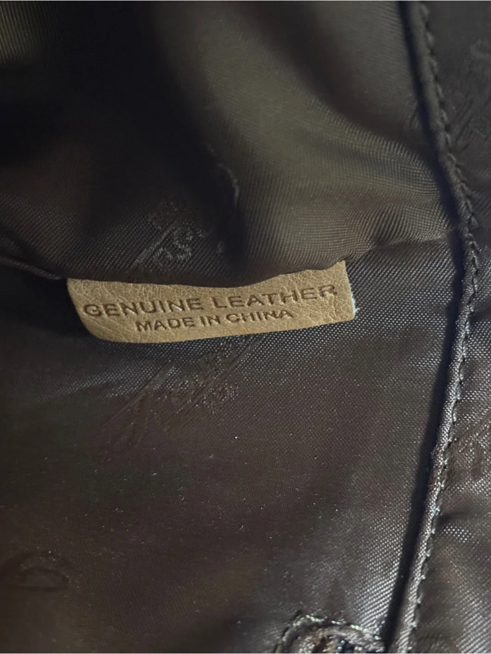 Vintage Fossil Brown Leather Circle-Handle Shoulder Bag